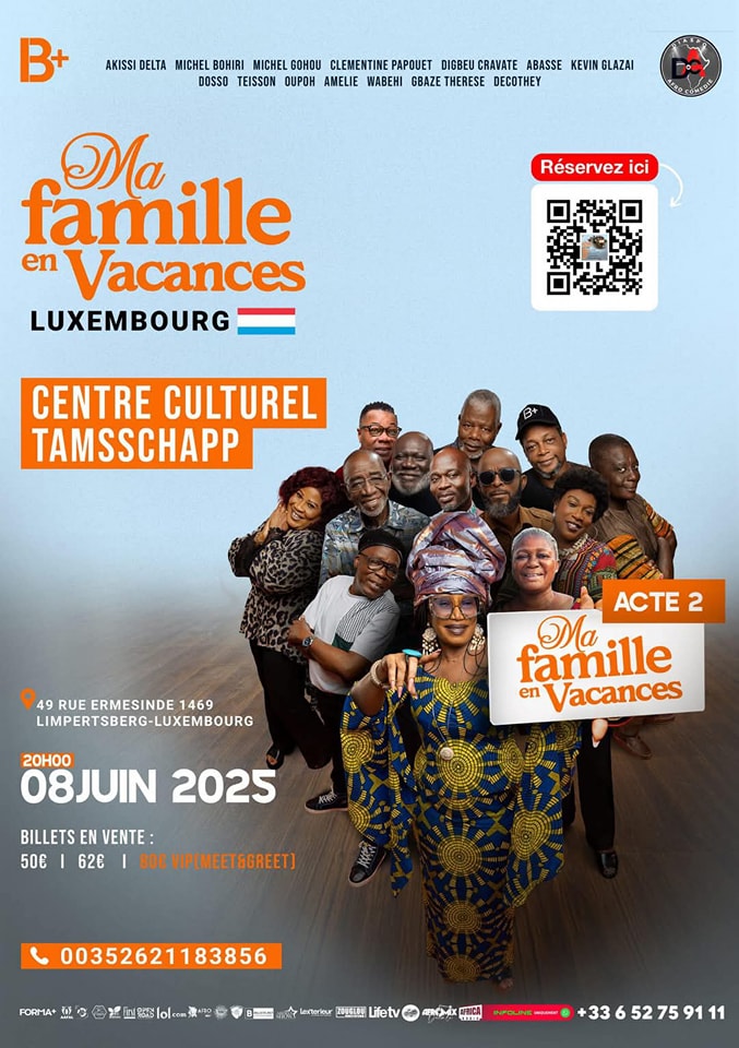 Affiche Ma Famille en Vacance Luxembourg